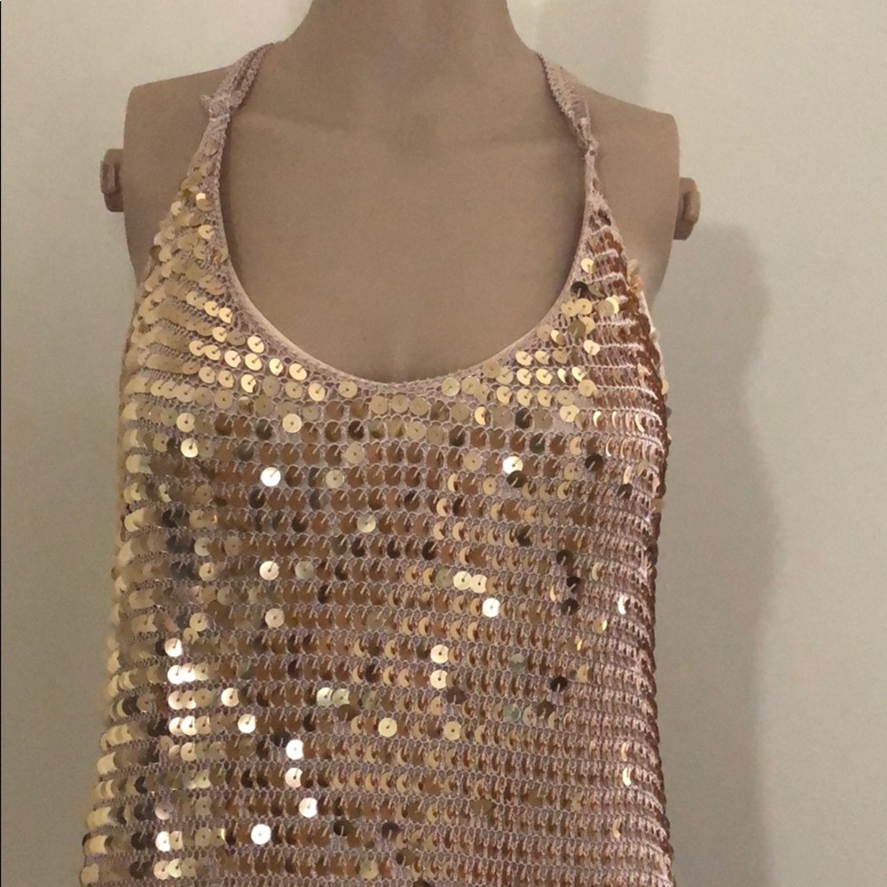 SPARKLES!! Gold color says XL, but size 10 snugly - Picture 1 of 6